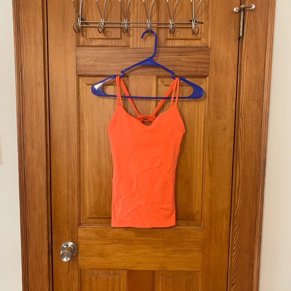 Lululemon Athletica Orange Fitted Tank Top